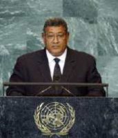 le Premier ministre Apisai Ielemia à l'ONU (2007)