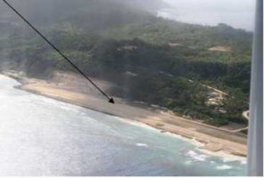 La piste de Futuna, à l'ouest de l'île